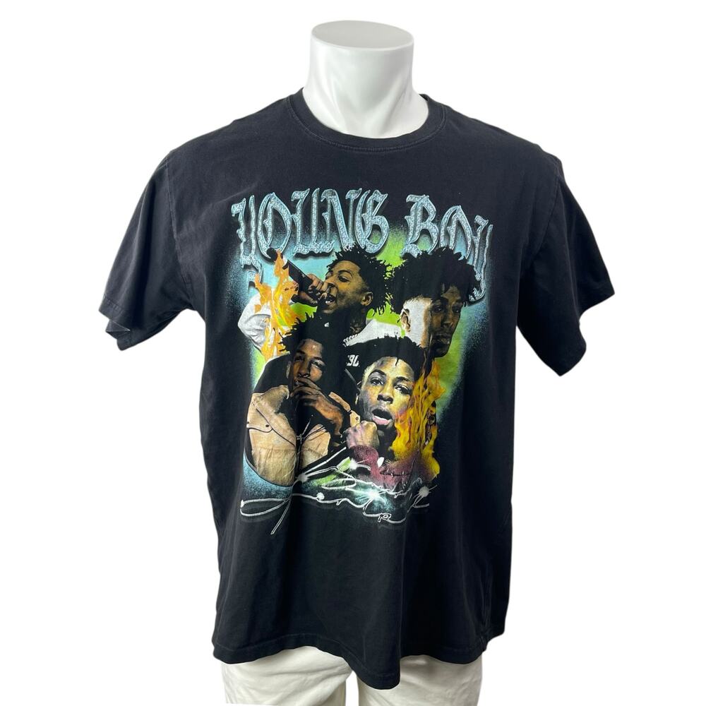 Never Broke Again Men's Black NBA YoungBoy Graphic Music T Shirt Tee Top Size XL